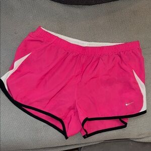 Nike Pink Athletic Shorts Moisture-Wicking Relaxed Fit
